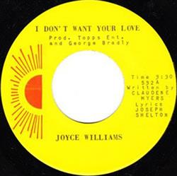 Download Joyce Williams - Dont Want Your Love Confirmed Truth