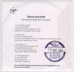 Download Steve Hackett - Remasters Selection Sampler