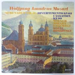 Download Wolfgang Amadeus Mozart, Wiener Mozart Ensemble Willi Boskovsky - Serenaden Vol 5 Divertimento KV 63 Cassation KV 99
