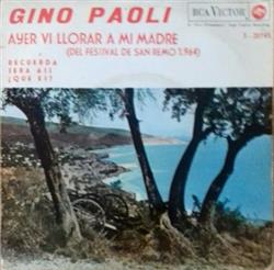 Download Gino Paoli - Ayer Vi Llorar A Mi Madre