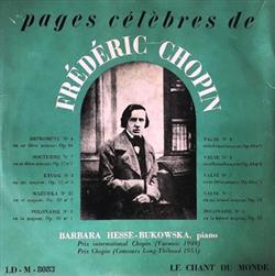 Download Frédéric Chopin Barbara HesseBukowska - Pages Célèbres De Frédéric Chopin