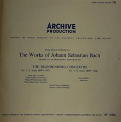 Download Johann Sebastian Bach Schola Cantorum Basiliensis, August Wenzinger - The Brandenburg Concertos No 2 F Major BWV 1047 No 3 G Major BWV 1048