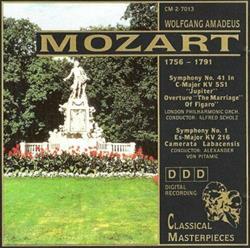 Download Wolfgang Amadeus Mozart - Symphony No 41 In C Major KV 551 Jupiter Overture The Marriage Of Figaro Symphony No 1 Es Major KV 216 Camerata Labacensis