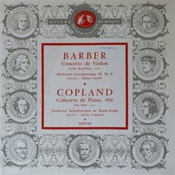 Download Barber Copland - Concerto de Violon Concerto de Piano