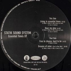 Download Statik Sound System - Essential Times EP