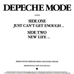 Download Depeche Mode - Just Cant Get Enough New Life