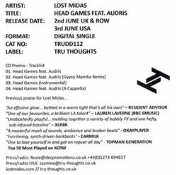 Download Lost Midas Feat Audris - Head Games