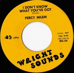 Download Percy Milem - Shes About A Mover I Dont Know What Youve Got
