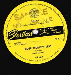 Download Rose Murphy Trio Featuring Slam Stewart - Dinah