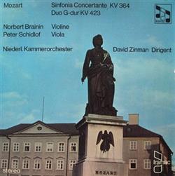 Download Mozart, Norbert Brainin, Peter Schidlof, David Zinman, Niederl Kammerorchester - Sinfonia Concertante KV 364 Duo G dur KV 423