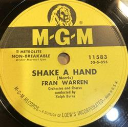 Download Fran Warren - Shake A Hand The Angel Passed By
