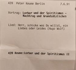 Download Peter Keune - Lorber Und Der Spiritismus Nachtrag Und Grundsätzliches