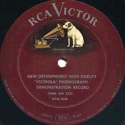 Download Unknown Artist - New Orthophonic High Fidelity Victrola Phonograph Demonstration Record