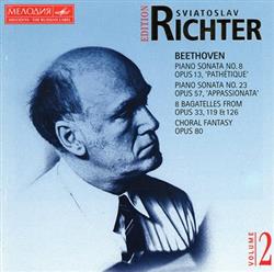 Download Sviatoslav Richter, Beethoven, Sanderling - Sonatas Pathétique Appassionata Bagatelles Choral Fantasy