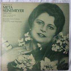 Download Meta Seinemeyer, Berlin State Opera Orchestra And Berlin State Opera Chorus, Frieder Weissmann - The Voice Of Meta Seinemeyer 1895 1929 Arias From Operas By Verdi And Puccini