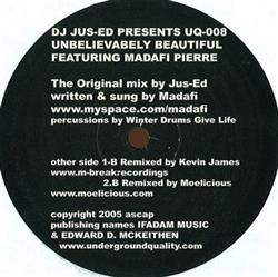 Download DJ JusEd Featuring Madafi Pierre - Unbelievabely Beautiful