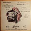Album herunterladen Carl Dolmetsch, Joseph Saxby - Recorder And Harpsichord Recital Vol II