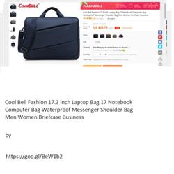 Download httpsgooglBeW1b2 - Cool Bell Fashion 173 inch Laptop Bag 17 Notebook Computer Bag Waterproof Messenger Shoulder Bag Men Women Briefcase Business