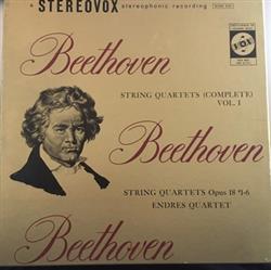 Download Beethoven, Endres Quartet - Ludwig van Beethoven String Quartets Complete Vol 1 Opus 18 1 6